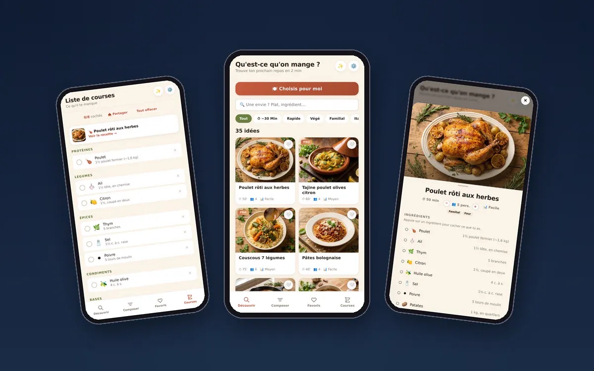 Keskonmange, application web de recettes